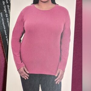 Ellen tracy Longsleeve tee - burgundy